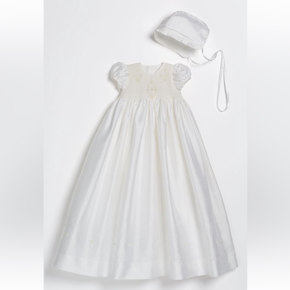 Little Things Mean A Lot Silk Christening Gown
